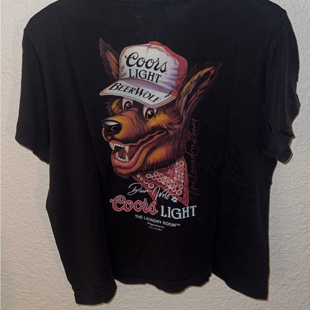 The Laundry Room Black Coors Light Beerwolf Tee